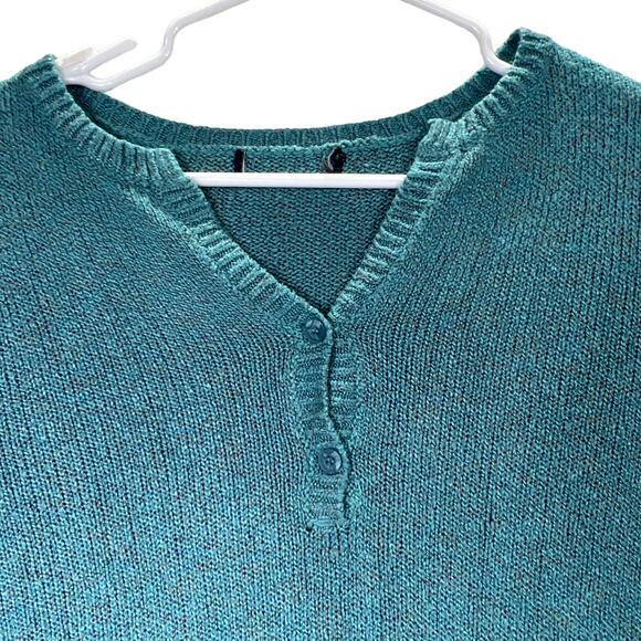 Cozy Soft Plus Size Split Hem Sweater in Teal - No Tags - Measurements Included - Picture 3 of 10